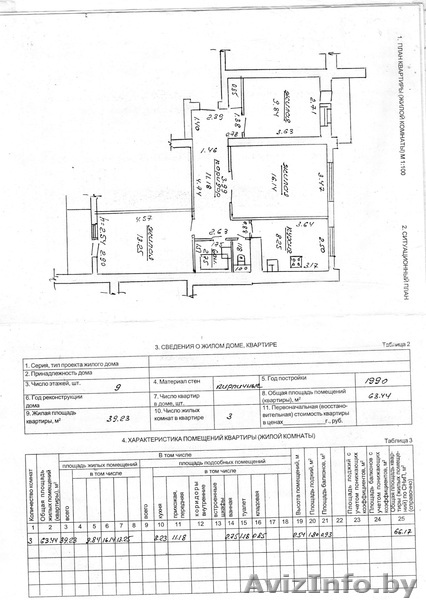 трехкомнатная квартира во втором микрорайоне - Изображение #1, Объявление #1251689