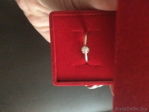 Золотое кольцо с бриллиантом ( новое) - Изображение #1, Объявление #1508116