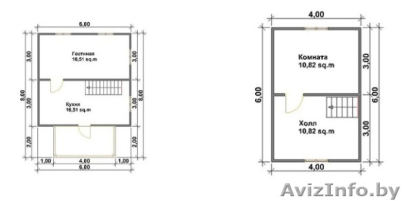Дом сруб 6х6 Витязь из бруса с мансардой - Изображение #3, Объявление #1623389